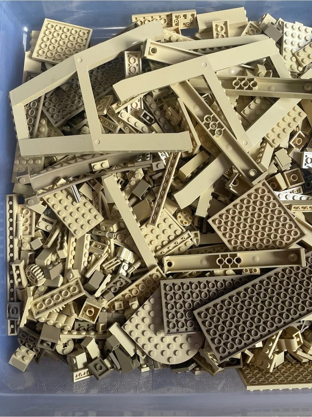 3+ Pounds Biege Lego Pieces, Assorted Pieces